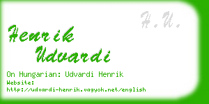 henrik udvardi business card